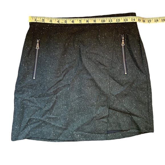 Banana Republic zip wool blend tweed womens size 4 dark green lined wrap… - Picture 4 of 6